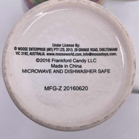 TWO Shopkins Coffee Mugs All Over Character Design Moose Frankford Toys 2016 - Picture 7 of 8